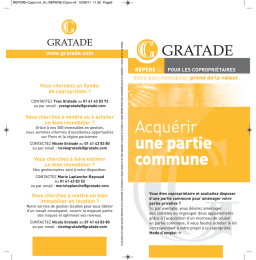 Gratade copropriété Mode d'emploi