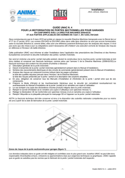 DITEC porte de garage Mode d'emploi