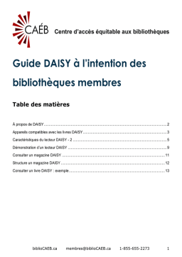 Guide Lecteur DAISY Stratus4 M : Chat IA & PDF