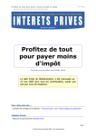 Int&eacute;r&ecirc;ts priv&eacute;s Guide d'imp&ocirc;t Mode d'emploi