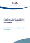 HAS Guide de certification Mode d'emploi