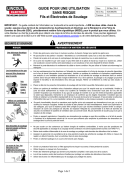 Lincoln Electric Fils Soudage + IA & Téléchargement PDF