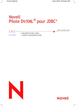 Novell Pilote DirXML pour JDBC Manuel utilisateur