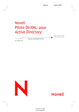 Novell Pilote DirXML Manuel utilisateur