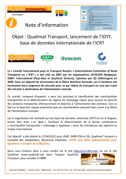 Qualimat IDTF Transport | Chat IA & Téléchargement PDF