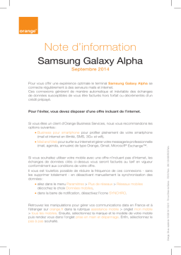 Samsung Galaxy Alpha Manuel utilisateur