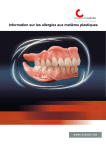 Allergies aux plastiques &amp; Proth&egrave;ses dentaires : Guide IA