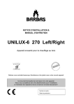 barbas UNILUX-6 270 Left/Right Manuel utilisateur