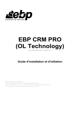 EBP OL Technology CRM PRO Manuel utilisateur