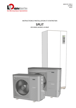 Alpha innotec SPLIT L8 SPLIT Manuel utilisateur