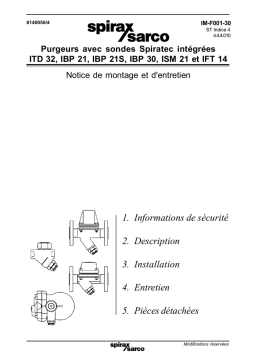 Spirax Sarco IFT 14 Manuel utilisateur