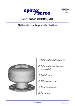 Spirax Sarco VHT2/3/4/6/8/10/12 Notice - AI Chat