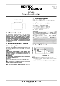 Spirax Sarco BTD52L Manuel utilisateur