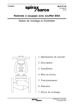 Spirax Sarco BSA1, BSA2, BSA3: Chat IA et PDF