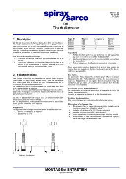 Spirax Sarco DH 200 Manuel utilisateur