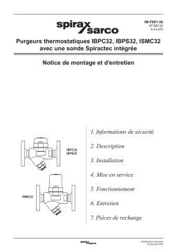 Spirax Sarco IBPS 32 Manuel utilisateur