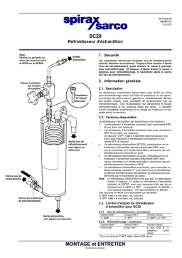 Spirax Sarco SC20: Manuel d'AI et PDF