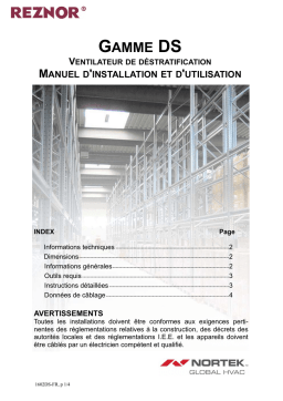 REZNOR DS DS3, DS4, DS6, DS8, DS10 | Manuel d'utilisation + IA