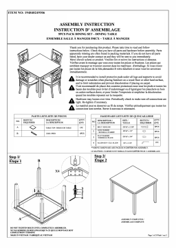 Instructions Ensemble de salle à manger: Chat IA & PDF