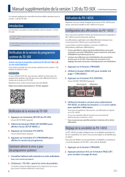 TD-50X, PD-14DSX Manuel Supplémentaire | AI Chat & PDF