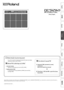 OCTAPAD SPD-20 PRO : Mode d'emploi + Chat IA