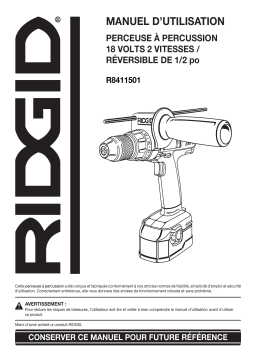 RIDGID R8411501 Manuel utilisateur