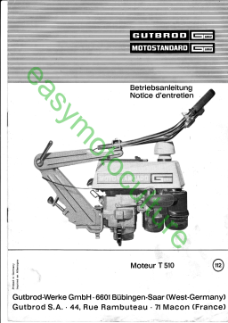 Gutbrod T 510 : Notice d'entretien + Chat IA
