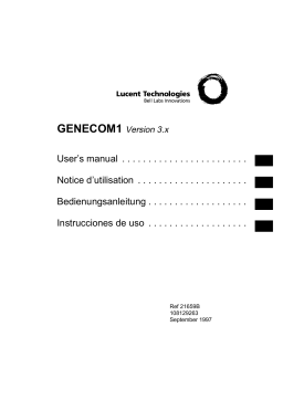 GENECOM1 Manuel d'Utilisateur | AI Chat & PDF Download