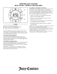 Montres Juicy Couture: Mode d'emploi | AI Chat acc&egrave;s PDF