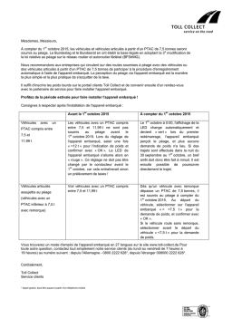 Toll Collect appareil embarqué Manuel utilisateur