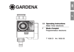 Gardena T 1030 D Mode d'emploi