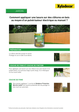 Xyladecor Protection Bois de Jardin Mode d'emploi