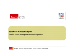 Parcours Athlete Emploi : Aide IA & Téléchargement PDF