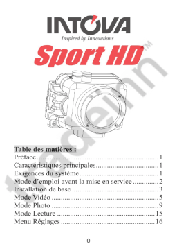Intova Sport HD SP1: Manuel d'utilisation + Chat IA