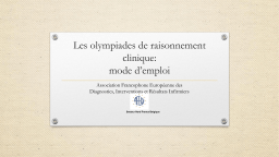 Olympiades de raisonnement clinique | AI Chat & PDF Download