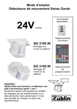 Zublin SG 3100 IR Manuel utilisateur