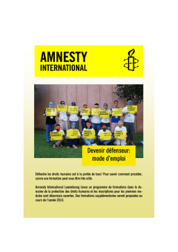 Formations Amnesty International | AI Chat & PDF Download