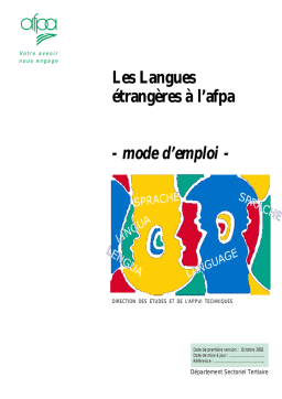 AFPA langue étrangères Manuel utilisateur