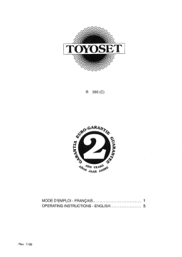 Toyoset R 390 C Manuel d'utilisation | Chat IA & PDF