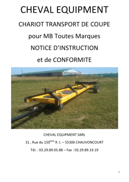 CHEVAL EQUIPMENT Chariot Porte-Coupe | AI Chat & PDF