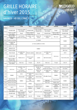 cogeco guide de programmation Manuel utilisateur