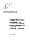 Autorisation individuelle production &eacute;lectricit&eacute;: Guide | AI