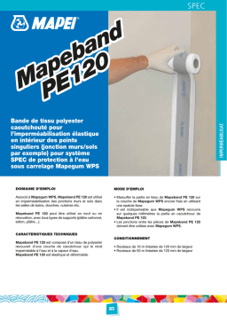 Mapei Mapeband PE 120 Manuel utilisateur