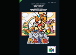 Nintendo Nintendo 64 Paper Mario Mode d'emploi