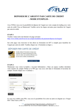 FXFlat : Dépôt d'argent par carte de crédit + AI Chat