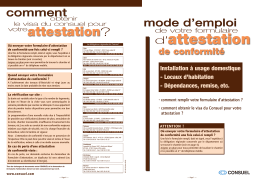 CONSUEL formulaire d’attestation Manuel utilisateur