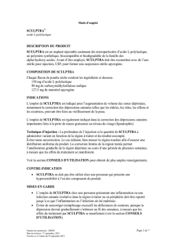 SCULPTRA Mode d'emploi | AI Chat & PDF Access