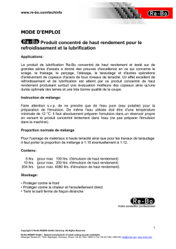 Re-Bo Lubrifiant de refroidissement | Chat IA & PDF