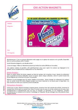 Vanish Oxi Action Magnets Mode d'emploi