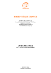 Biblioth&egrave;que Orange Guide pratique Manuel utilisateur